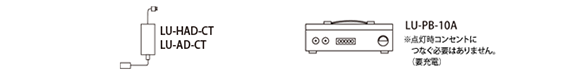LU-AD-CT LU-PB-10A※点灯時コンセントにつなぐ必要はありません。（要充電）